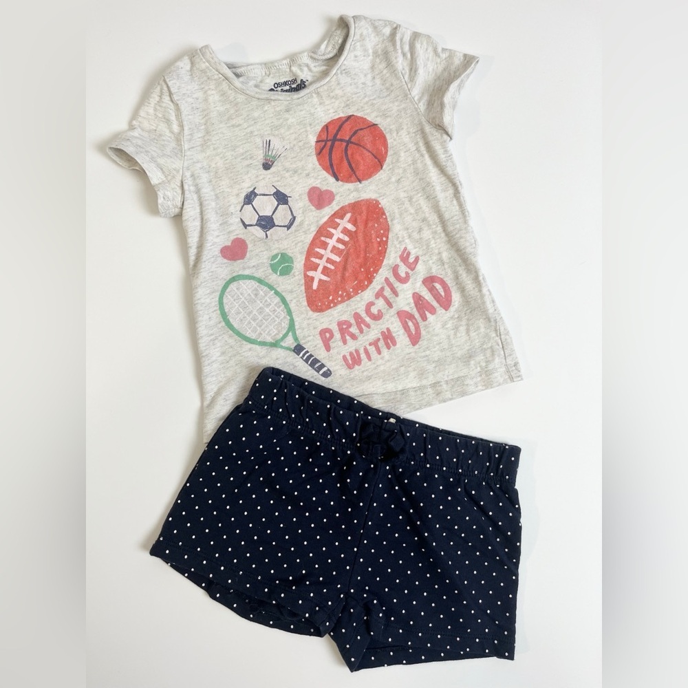 🩵 4/$20 H&M Gray and Navy Kids‎ Matching Girly Sports Set